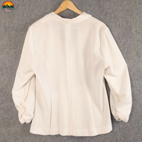 Metaphor Blazer White Ivory Long Sleeve Formal Single-Breasted Women's Size XL - Picture 2 of 11